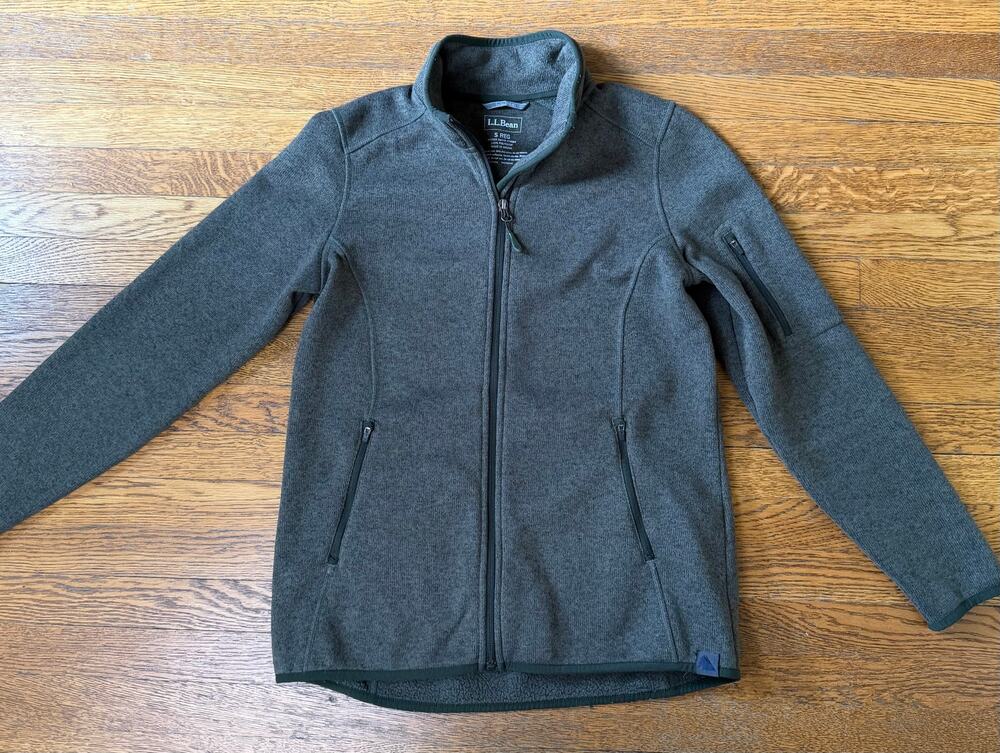 LL Bean Womens' Green Zip Up Jacket Sweatshirt Size Small